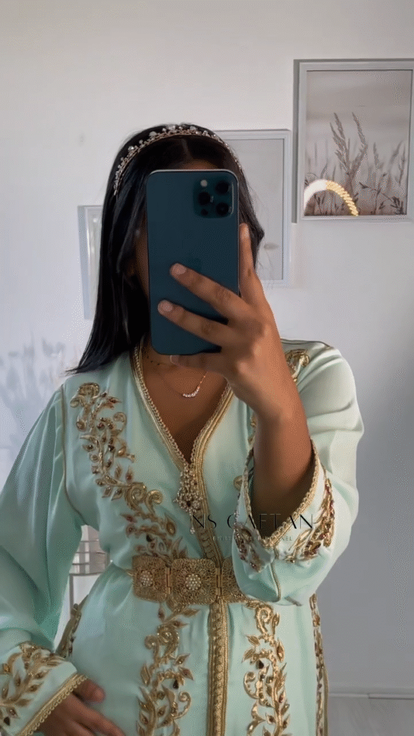 Caftan Marocain Doré – Élégance & Tradition - Image 6