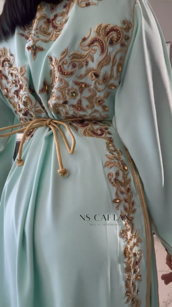 Caftan Marocain Doré – Élégance & Tradition - Image 5